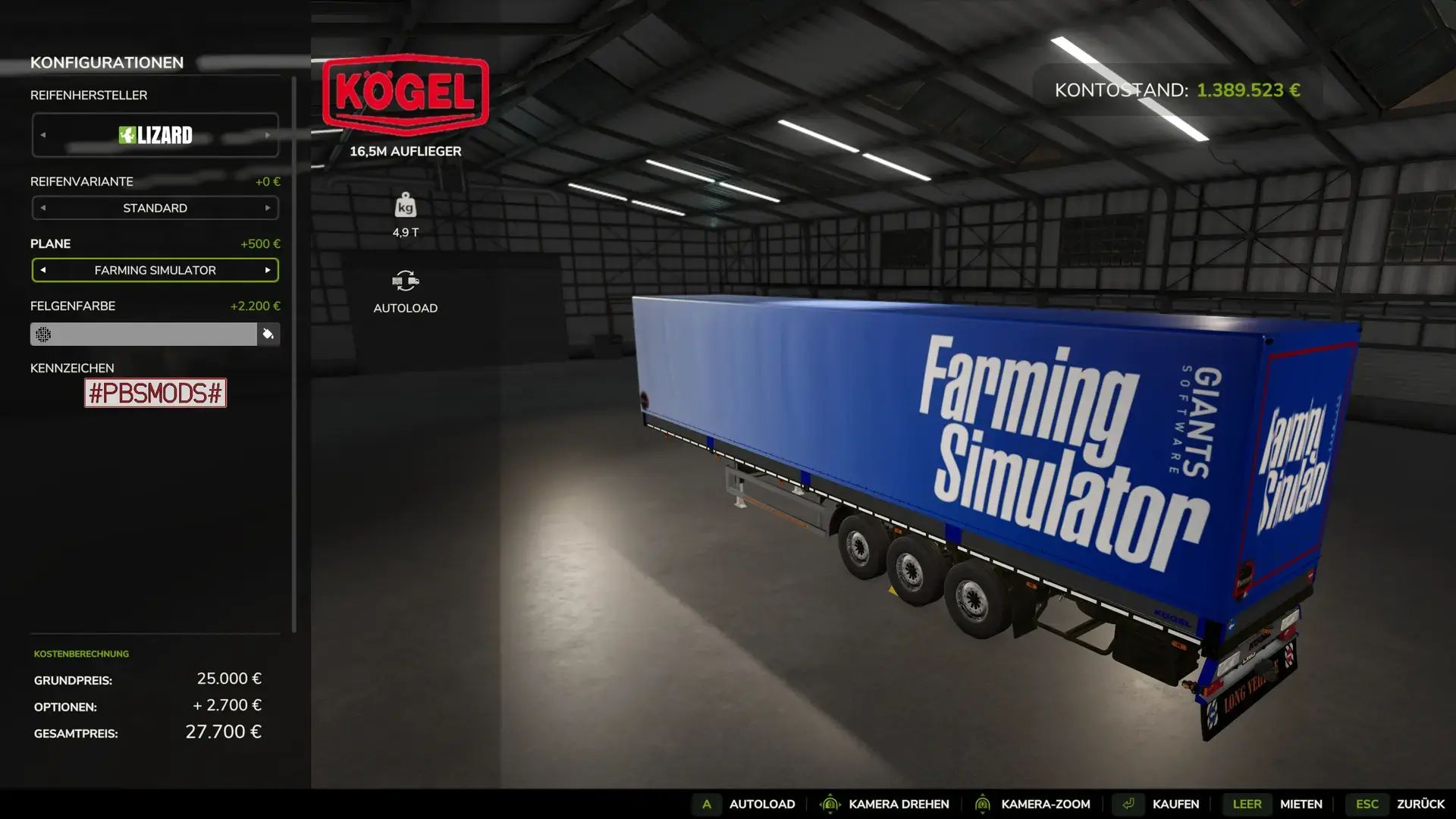 Kögel Trailer flat bed V1.1.0.1 thumbnail 5